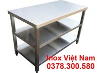 Bàn Inox 3 Tầng Phẳng BAI-11