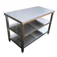 Bàn inox 3 tầng