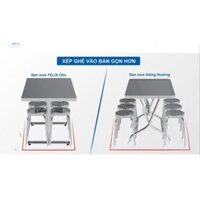 Bàn inox FELIX OTIS  80×140 cm Qui Phúc