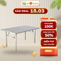 Bàn inox gấp gọn, bàn ăn inox loại tốt, bảo hành 2 năm, ship hỏa tốc