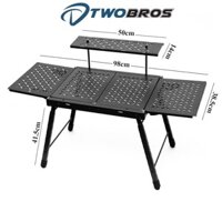 Bàn Inox Gấp Gọn, Bàn Dã Ngoại, Bàn Xếp, camping, cắm trại, du lịch tiện dụng - chính hãng TWOBROS