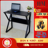 Bàn K80 có kệ sách , bàn chữ k nhỏ gọn , kích thước 40x80x75 có kệ để sách