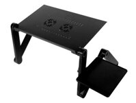 Bàn kê Laptop đa năng xoay 360 độ kèm quạt đôi tản nhiệt hợp kim nhôm