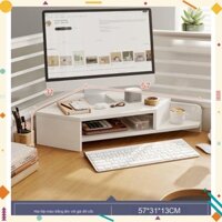 Bàn Kê Màn Hình Đặt Góc Giúp Ngồi Làm Việc Đúng Tư Thế Spacious Conner Desk (Gỗ Trắng)