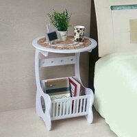 Bàn kệ tròn có khăn trải