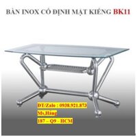 Bàn Kính Chân Inox - BK11