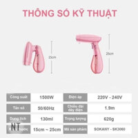 BÀN LÀ HƠI NƯỚC SOKANY SK-3060 CẦM TAY SOKANY SIÊU XỊN