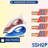 Bàn là khô Sunhouse SHD1072 Chính hãng, Bàn ủi trượt êm trên mọi chất liệu cám biến nhiệt an toàn - SSHOP MALL