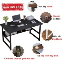 Bàn làm việc 1m2x55 khung sắt sơn tĩnh điện chịu lực cao, bàn vi tính chân chữ U lắp ráp dễ dàng gọn nhẹ thông minh