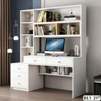 Bàn Làm Việc 1m4 Tại Nhà Kèm Tủ Đa năng Gỗ Cao Cấp -  Bàn Học Có Ngăn Kéo Để Đồ Cất Giữ Tài Liệu