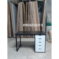 Bàn làm việc, bàn học có ngăn kéo phối màu đen trắng