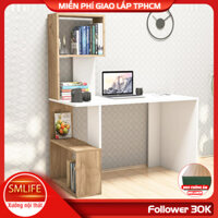 Bàn làm việc bàn học gỗ hiện đại SMLIFE Daikoku  Gỗ MDF dày 17mm chống ẩm  D120cm x R60cm x C150cm