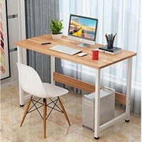 bàn làm việc ,Bàn học UN- HG FURNITURE chân sắt  sơn tĩnh điện mặt bàn gỗ công nghiệp - 100x40x75 - Màu vàng nhạt