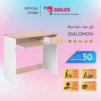 Bàn làm việc, bàn vi tính gỗ hiện đại SMLIFE Dialomon  Gỗ MDF dày 17mm chống ẩm  D90xR45xC75cm