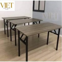 Bàn làm việc chân xếp ,gấp gọn, khung sắt đã lắp ráp sẵn , mặt bàn mdf dày 17mm phũ melamin