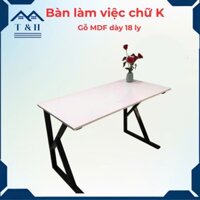 Bàn Làm Việc Chữ K, Bàn Văn Phòng Chân Sắt Sơn Tĩnh Điện Màu Đen, Thiết Kế Chắc Chắn, Mặt Bàn Đủ Màu (Chọn Màu)