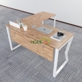 Bàn làm việc chữ L 140×140 MConcept chân sắt lắp ráp HBMC017