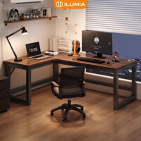 Bàn làm việc chữ L khung sắt sơn tĩnh điện thương hiệu ILUMIA - GM126