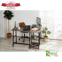 Bàn Làm Việc Chữ L Khung Sắt Đa Năng