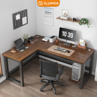 Bàn làm việc chữ L khung thép sơn tĩnh điện hiện đại thương hiệu ILUMIA - GM126