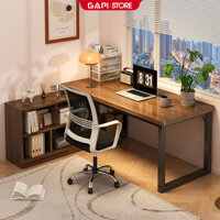 Bàn Làm Việc  chữ L khung thép sơn tĩnh điện mặ gỗ 25mm  thương hiệu GAPI - GM126