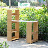 Bàn làm việc có kệ sách Sachico, bàn học gỗ MDF cao cấp phong cách hiện đại