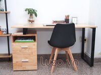 Bàn làm việc có sẵn tủ, gỗ cao su Box Desk