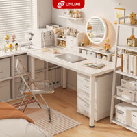 Bàn làm việc đa năng, bàn học chân sắt mặt gỗ thương hiệu UNLIMI - UM62