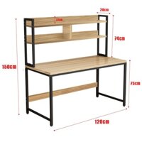 Bàn làm việc đa năng kèm kệ sách, chất liệu bằng gỗ MDF đẹp chất lượng cao,FREE SHIP NỘI THÀNH HÀ NỘI