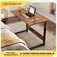 Bàn Làm Việc Di Động Tiện Lợi Bàn Học Size 80 Có Bánh Xe Dễ Dàng Di Chuyển, Linh Động Trong Sử Dụng