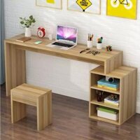 Bàn làm việc đơn giản kết hợp tủ sách bên thanh lịch, hiện đại BLV018