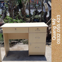 Bàn làm việc gỗ ép 3 hộc rộng 1m2 màu kem