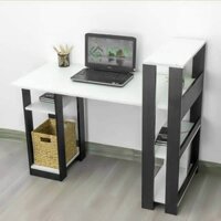 Bàn làm việc gỗ phối kệ sách thông minh nội thất lắp ráp, Bàn học gỗ tiện dụng XẢ KHO