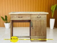 Bàn Làm Việc Gỗ Thông Ghép 1m2 Có Hộc Kéo Gọn Gàng