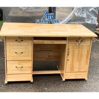 BÀN LÀM VIỆC GỖ THÔNG TỰ NHIÊN 1M4 BÀN GIÁM ĐỐC GIÁ RẺ