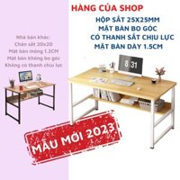 Bàn làm việc học tập KT 1m, 1m2 chân sắt sơn tĩnh điện hộp to 25x25mm, mặt gỗ công nghiệp mdf phủ melamine chống ẩm