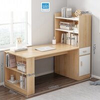 Bàn Làm Việc, Học Tập SIB Decor Kết Hợp Tủ Sách Nhiều Ngăn Đa Năng - BLV04