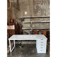 BÀN LÀM VIỆC IKEA FULL TRẮNG (hình thật).