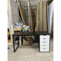 Bàn làm việc ikea tủ năm hộc kéo để đồ khung sắt