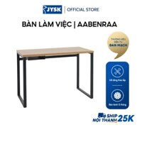 Bàn làm việc | JYSK Aabenraa | gỗ công nghiệp/kim loại | màu sồi/đen | D110xR55xC75cm