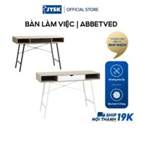 Bàn làm việc | JYSK Abbetved | gỗ công nghiệp màu sồi/trắng | D120xR48xC76cm