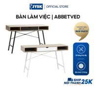 Bàn làm việc | JYSK Abbetved | gỗ công nghiệp | đen/trắng | D120xR48xC76cm