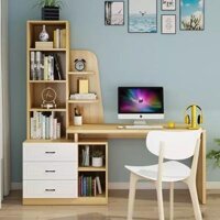 Bàn làm việc kết hợp kệ sách thiết kế hình cánh buồm độc đáo BLV035