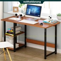 Bàn làm việc kích thước 1,2m &1m chân sắt mặt gỗ có giá sách cao cấp lắp ghép dễ dàng phù hợp mọi không gian