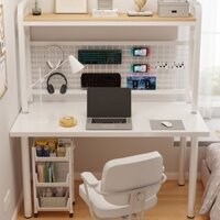 Bàn làm việc lớn màu trắng của IKEA bàn máy tính bàn học tại nhà bàn phòng ngủ sinh viên cho thuê bàn ​​làm việc dày