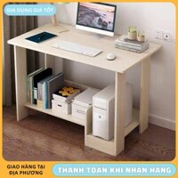 Bàn Làm Việc Máy Tính Chân Sắt Tĩnh Điện Kết Hợp Kệ Sách Đa Năng Bàn Decor Bàn Làm Việc Thông Minh