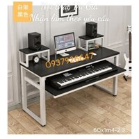 bàn làm việc studio bàn phòng thu có hộc đàn kèm kệ loa