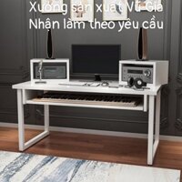 Bàn làm việc studio màu full trắng mới d1m4 x r60cm x c75cm gỗ MDF