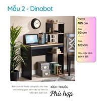Bàn Làm Việc Tại Nhà Kèm Kệ Sách Phong Cách Hiện Đại Thương Hiệu SMLIFE Nhiều mẫu, có thể đổi Size và màu sắc - Mẫu 2 Dinobot
