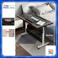 Bàn Làm Việc Tăng Giảm Chiều Cao Điều Chỉnh Độ Nghiêng, Bàn Học Gấp Gọn Có Bánh Xe Kích Thước 80x50cm - Đen